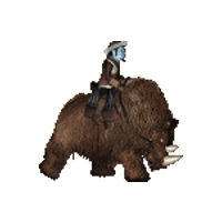 Gif animé rhinocéros et cavalier